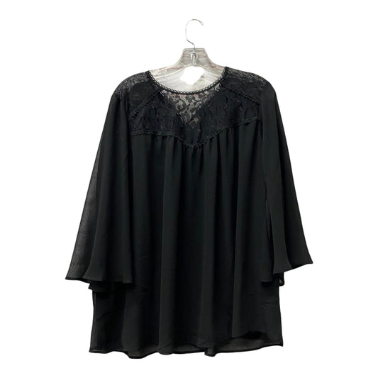 Top 3/4 Sleeve By Torrid In Black, Size:1X