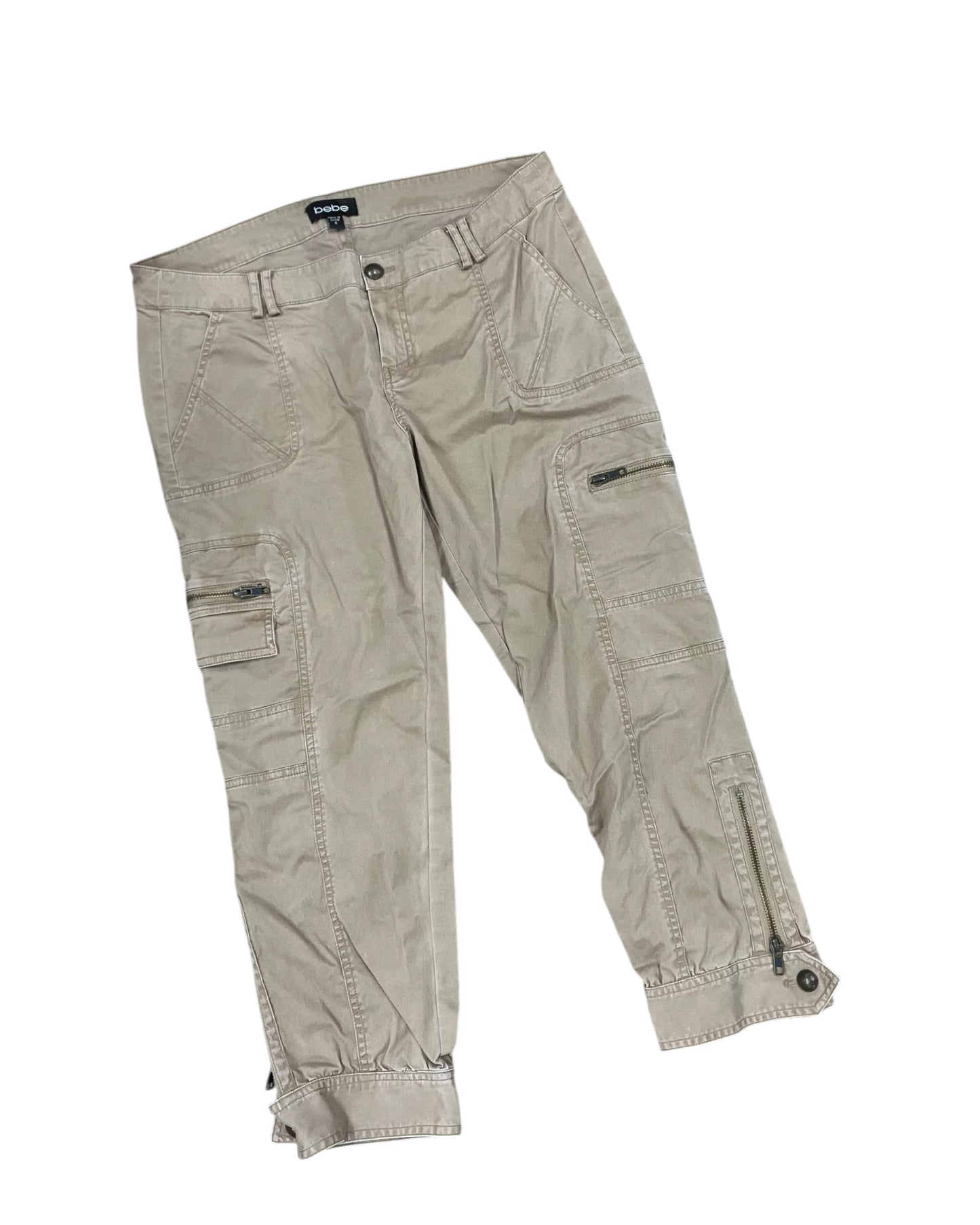 Pants Cropped By Bebe In Tan, Size:8