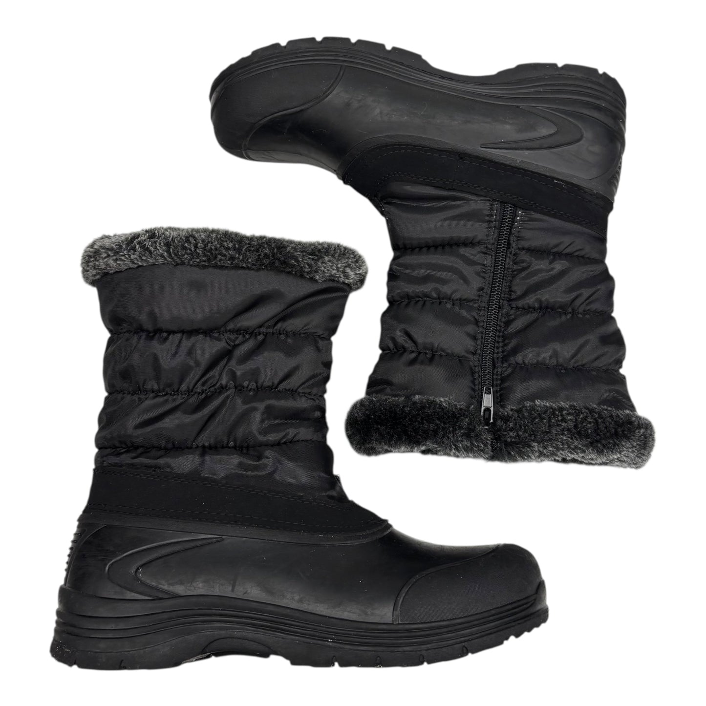 Boots Snow By Time And Tru In Black, Size:9