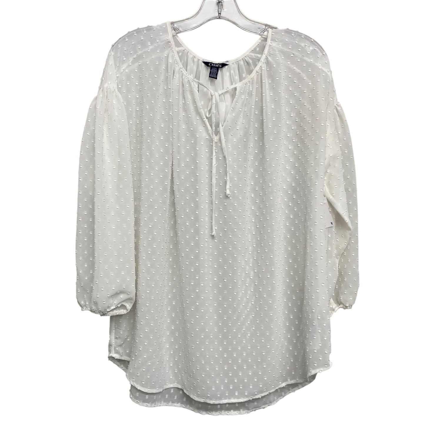 Top Ls By Chaps In White, Size:L