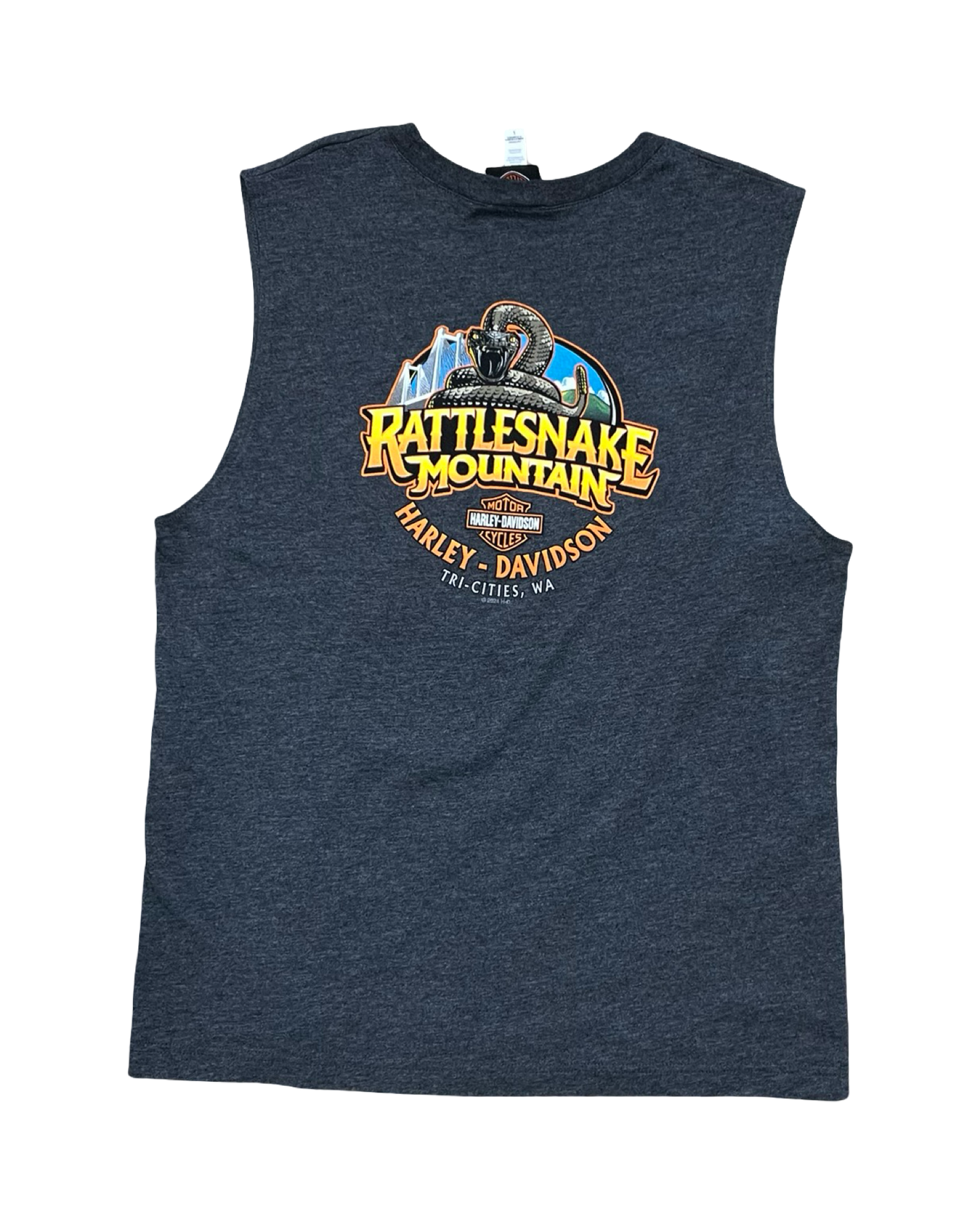Top Sleeveless By Harley Davidson In Grey, Size:L