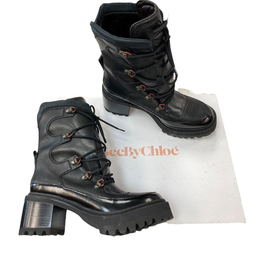 Boots Designer By See By Chloe In Black, Size:9