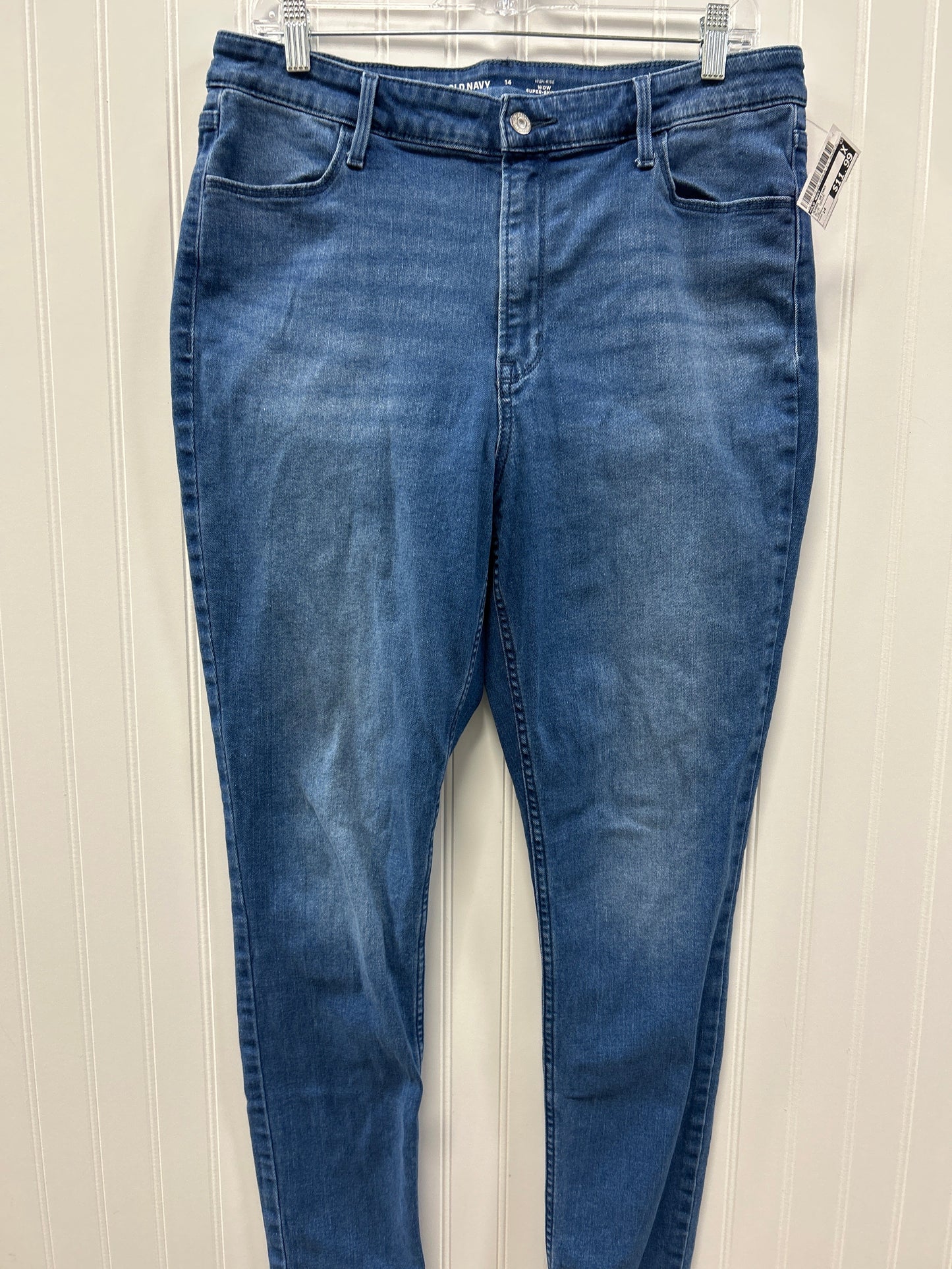 Jeans Skinny By Old Navy In Blue Denim, Size:14