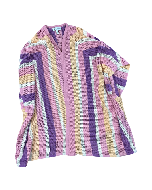 Cardigan By Jessica Simpson In Pink & Purple, Size:L
