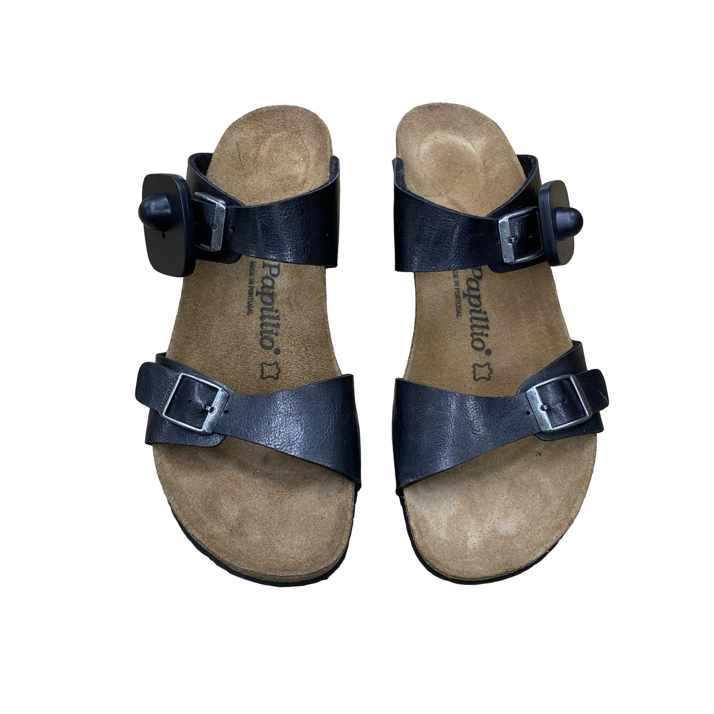 Sandals Designer By Birkenstock In Black, Size:9
