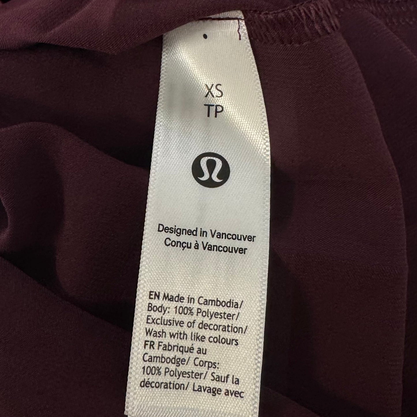 Pleated Skirt Midi By Lululemon In Maroon, Size: XS