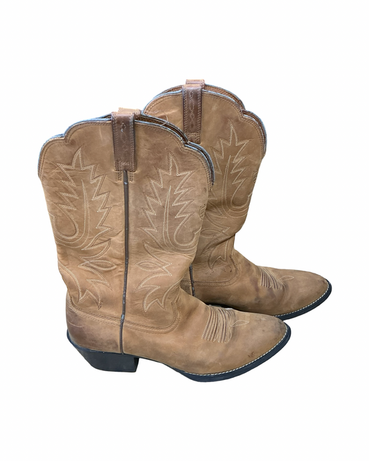 Boots Western By Ariat In Brown, Size:9.5