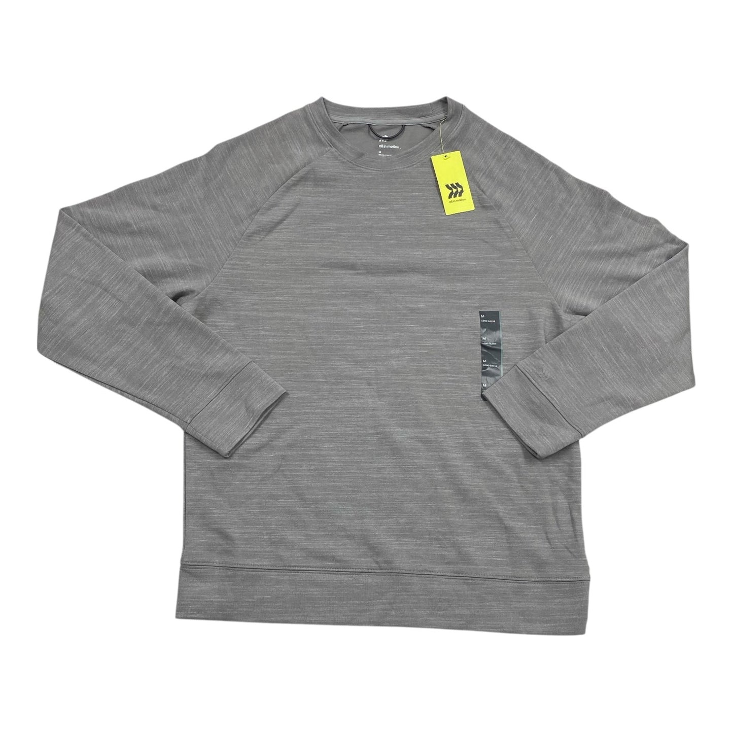 Athletic Top Ls Crewneck By All In Motion In Grey, Size:M