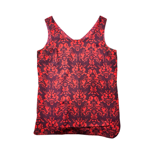 Top Sleeveless By Cabi In Purple & Red, Size:M