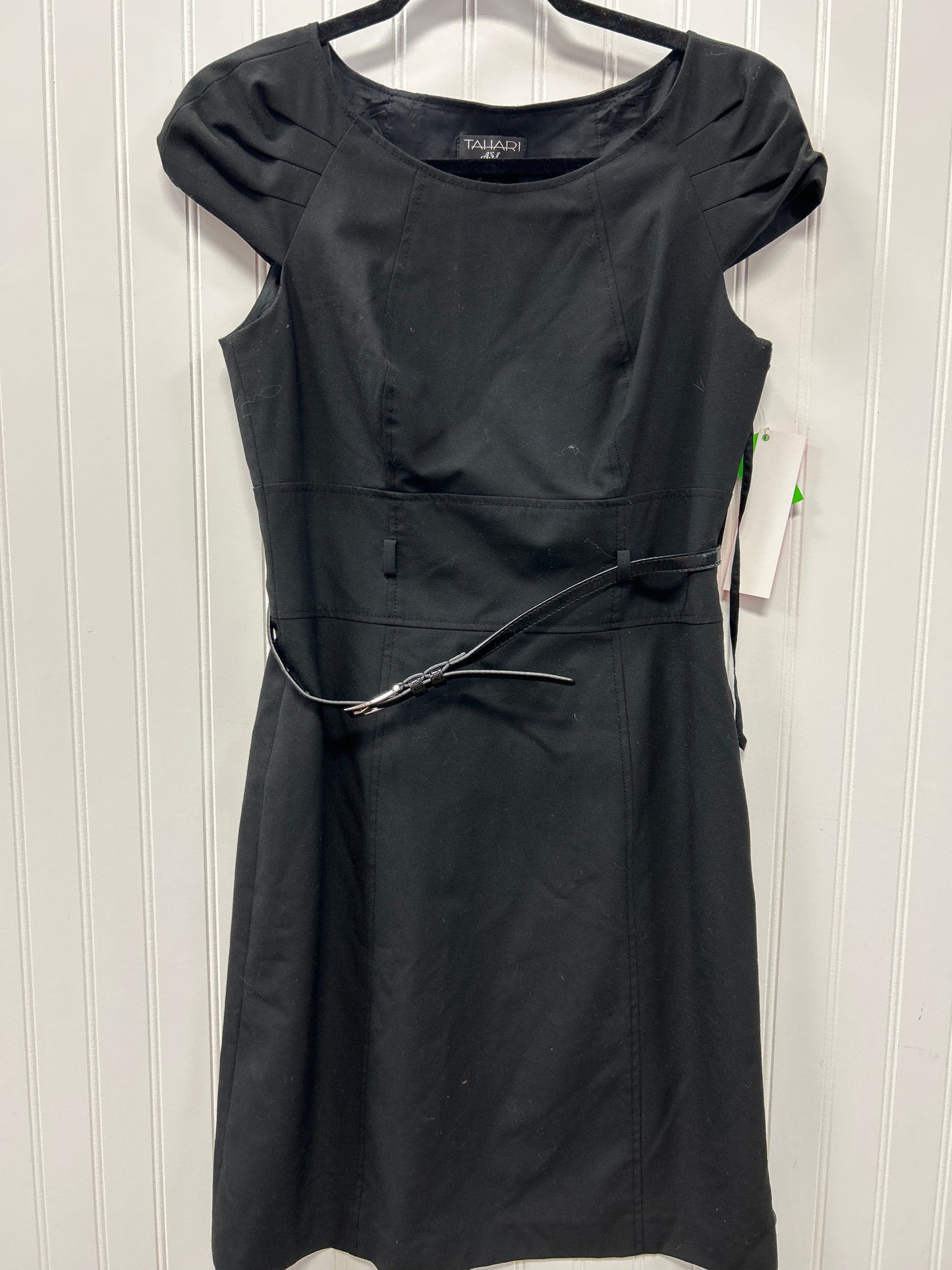 Dress Work By Tahari In Black, Size:4
