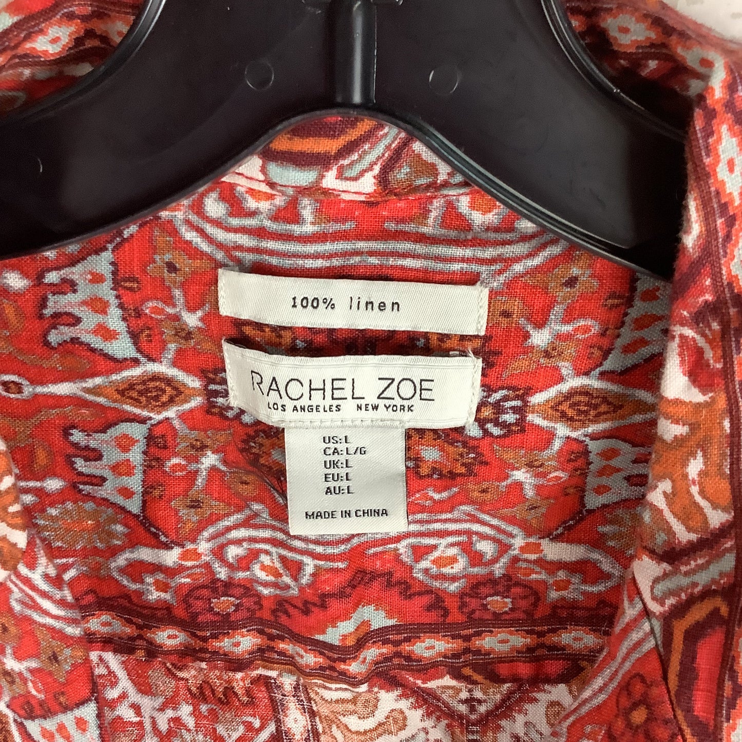 Top Short Sleeve By Rachel Zoe In Red, Size: L