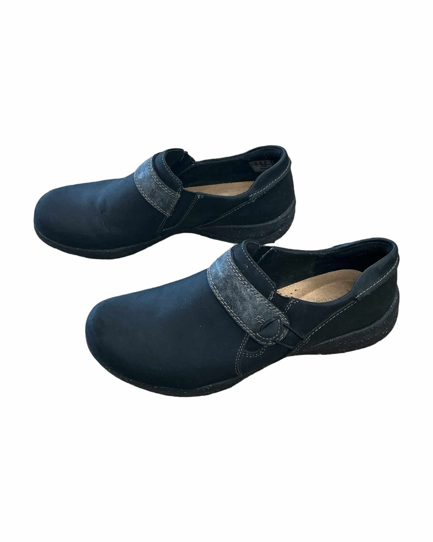 Shoes Flats By Clarks In Black, Size:8