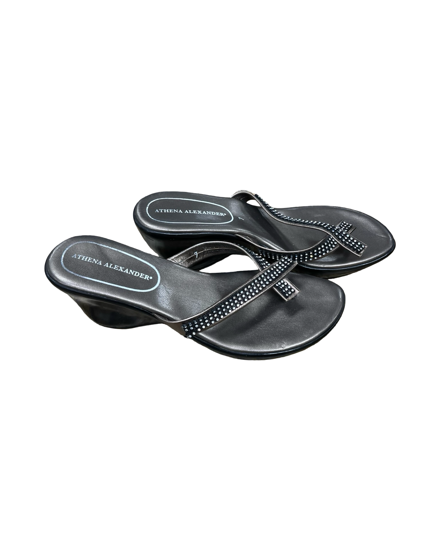 Sandals Heels Kitten By Clothes Mentor In Brown, Size:7