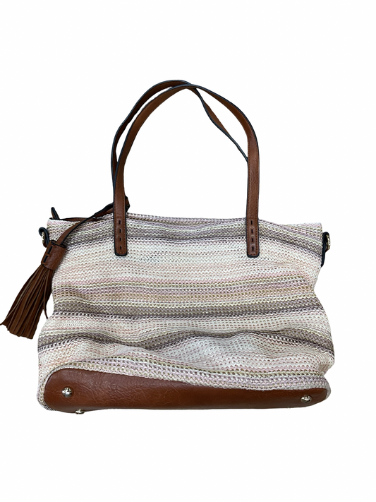 Handbag By Jen & Co In Cream, Size:Medium