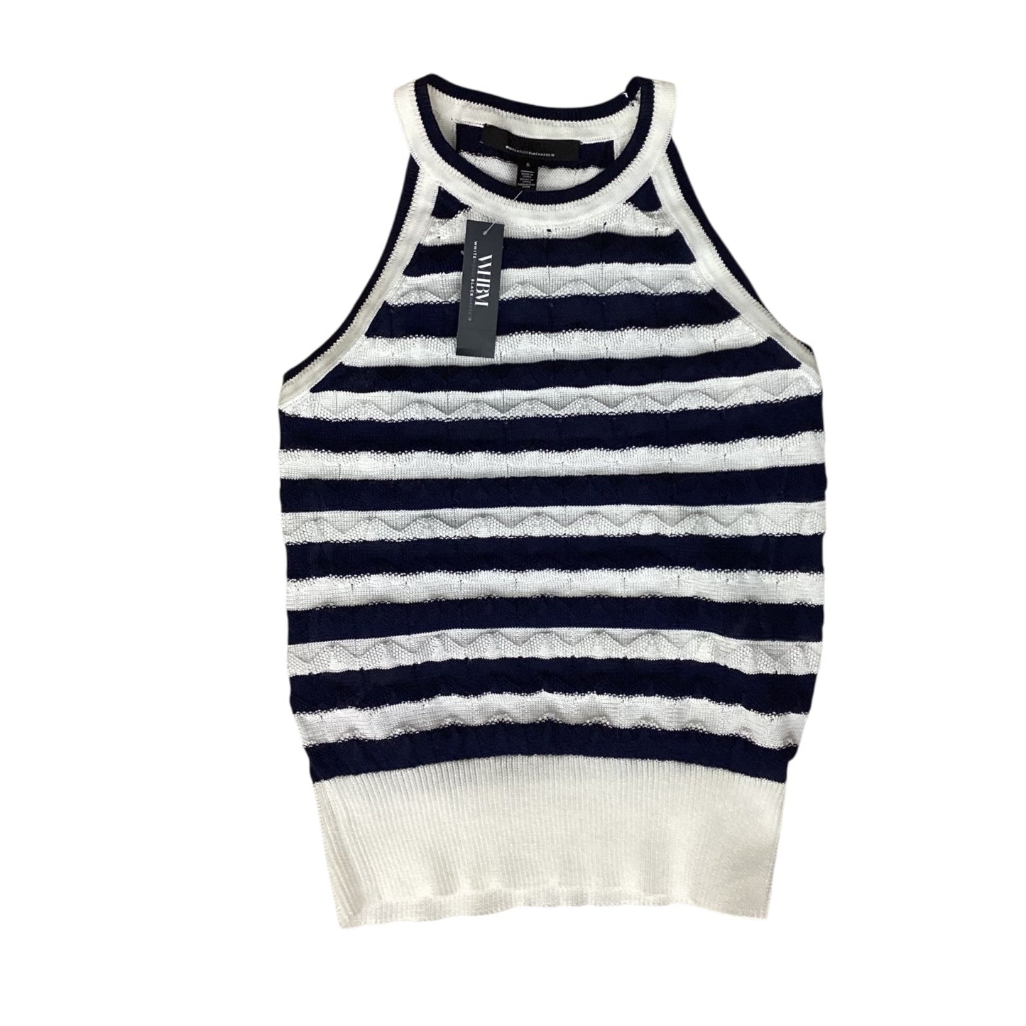 Top Sleeveless By White House Black Market In Blue & White, Size:S