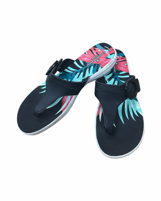 Sandals Flip Flops By Clarks In Black, Size:10