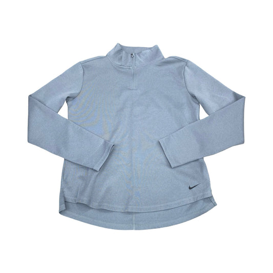 Athletic Top Ls Collar By Nike In Grey, Size:S