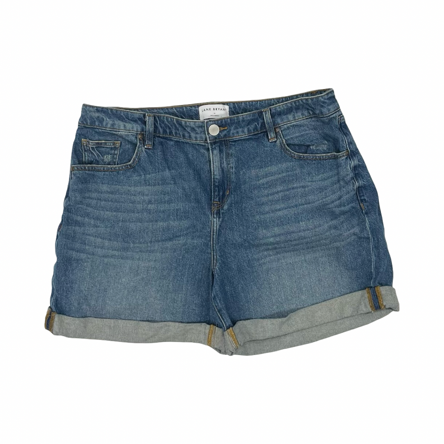 Shorts By Lane Bryant In Blue Denim, Size:14