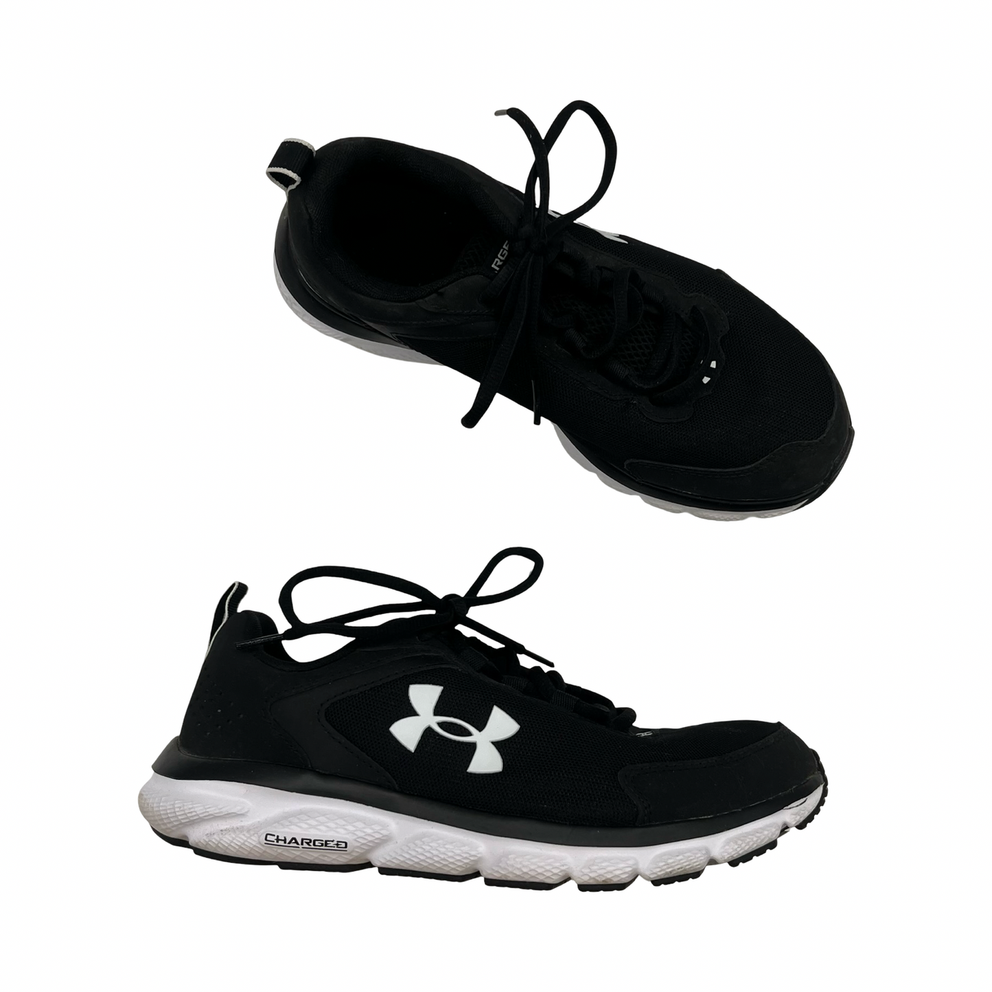Shoes Athletic By Under Armour In Black & White, Size:9.5