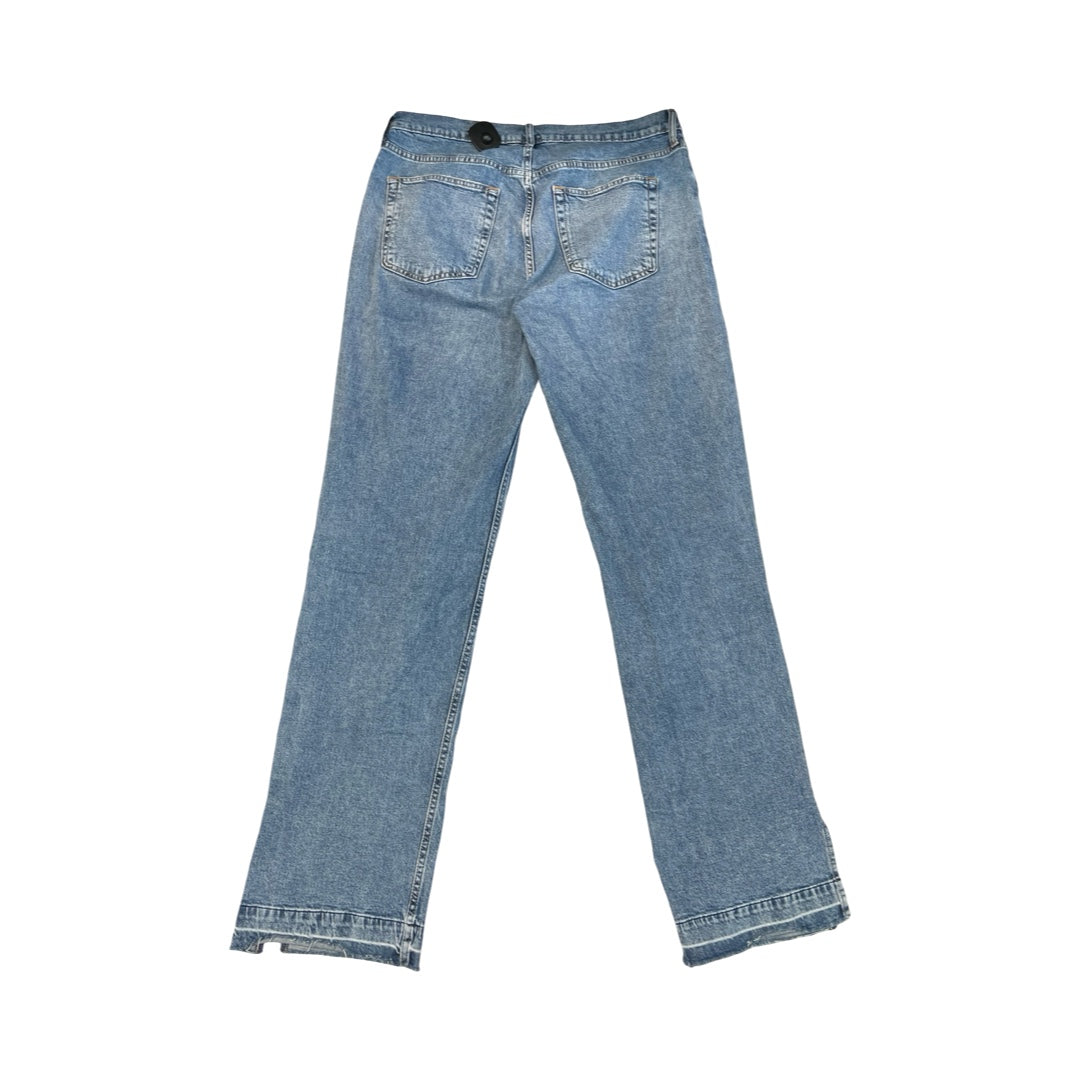 Jeans Wide Leg By Gap In Blue Denim, Size:10L