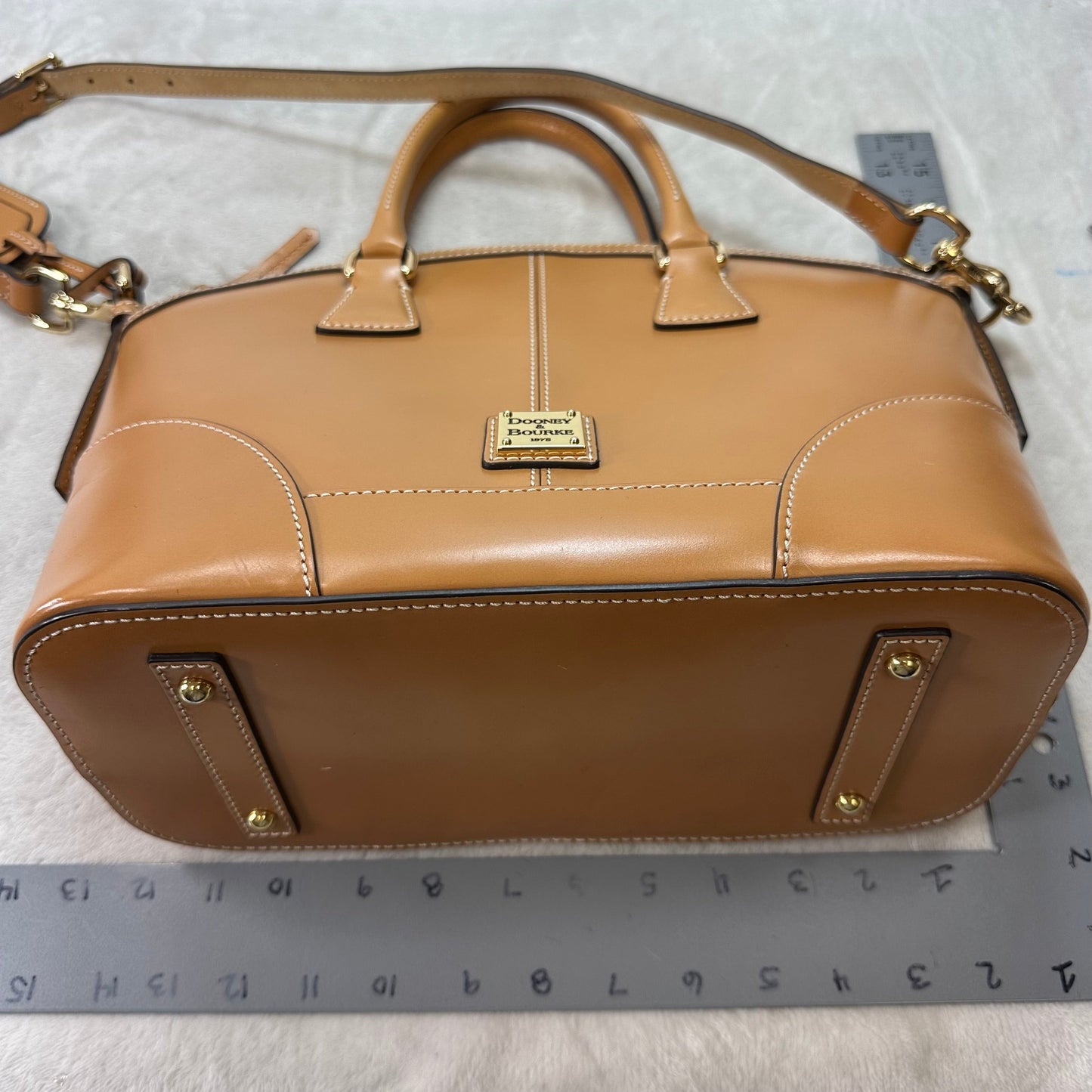 Domed Satchel Handbag Designer By Dooney And Bourke, Size: Medium