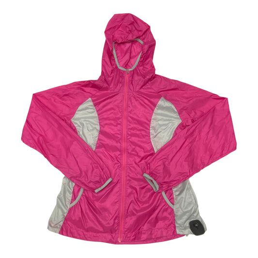 Athletic Jacket By Eddie Bauer In Pink, Size:M