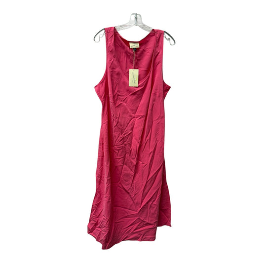 Dress Casual Midi By Universal Thread In Pink, Size:1X