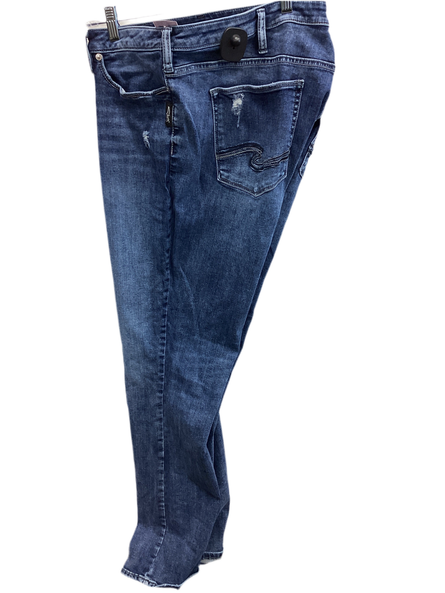 Jeans Boot Cut By Silver In Blue Denim, Size:24