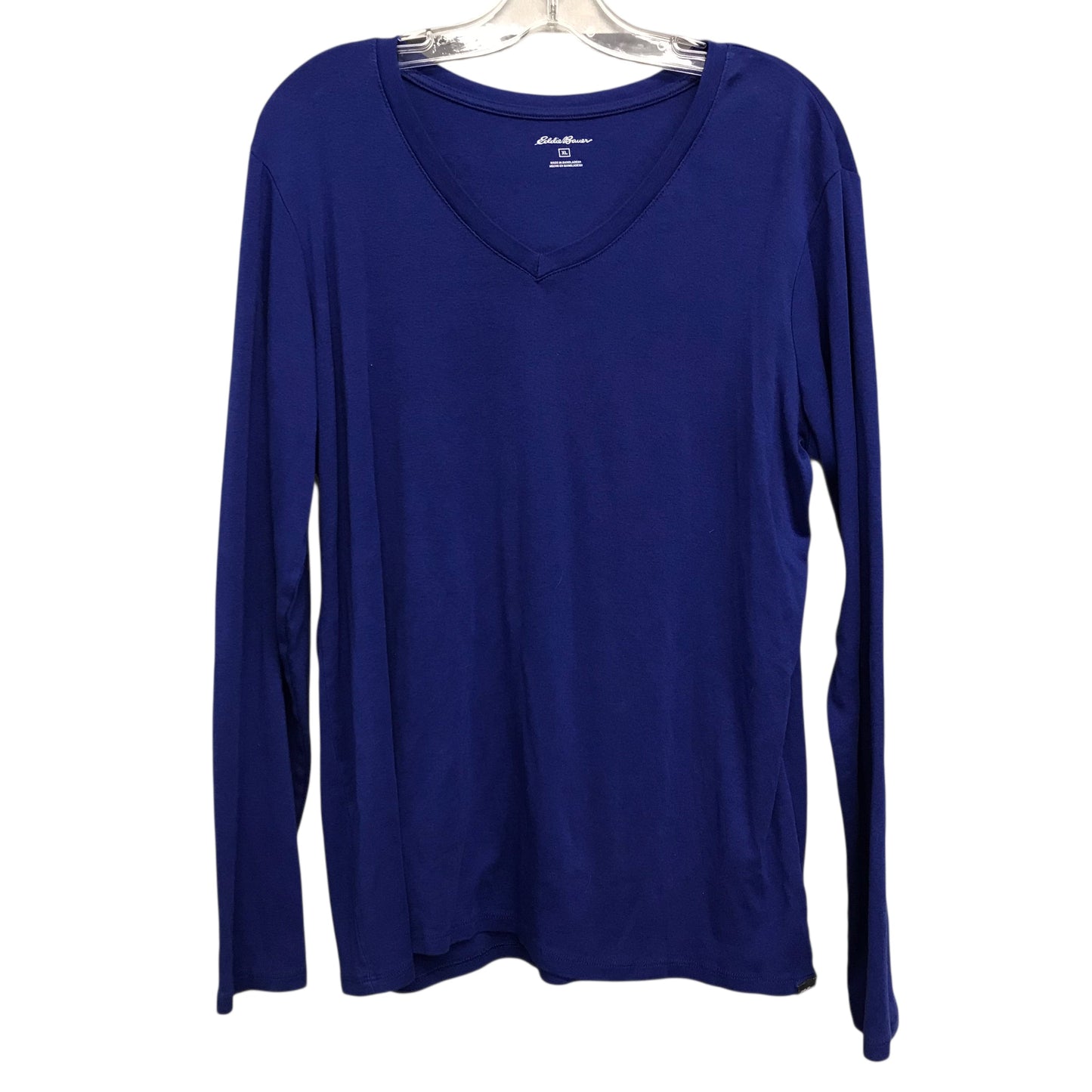 Top Ls Basic By Eddie Bauer In Blue, Size:Xl