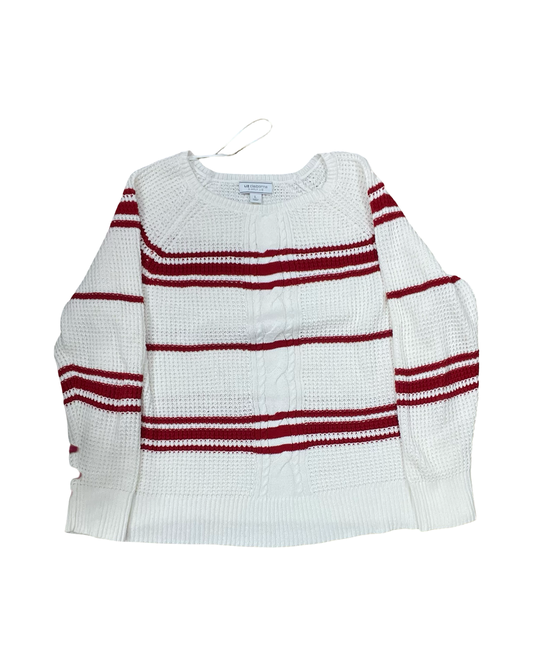 Sweater By Liz Claiborne In White, Size:L