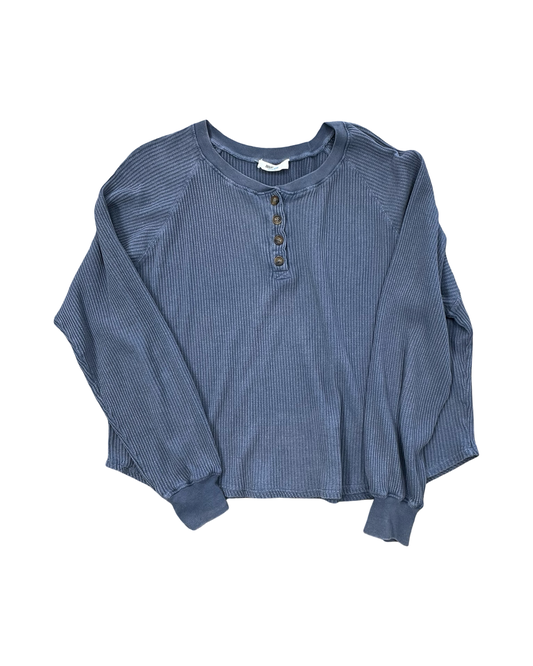 Top Ls By Double Zero In Blue, Size:M