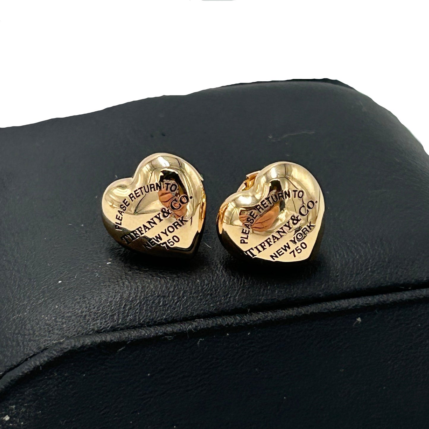 Tiffany & Company Full Heart 18K Luxury Designer Earrings