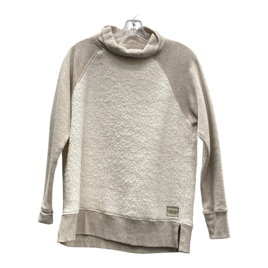 Athletic Top Ls Crewneck By Calvin Klein Performance In Tan & White, Size:S