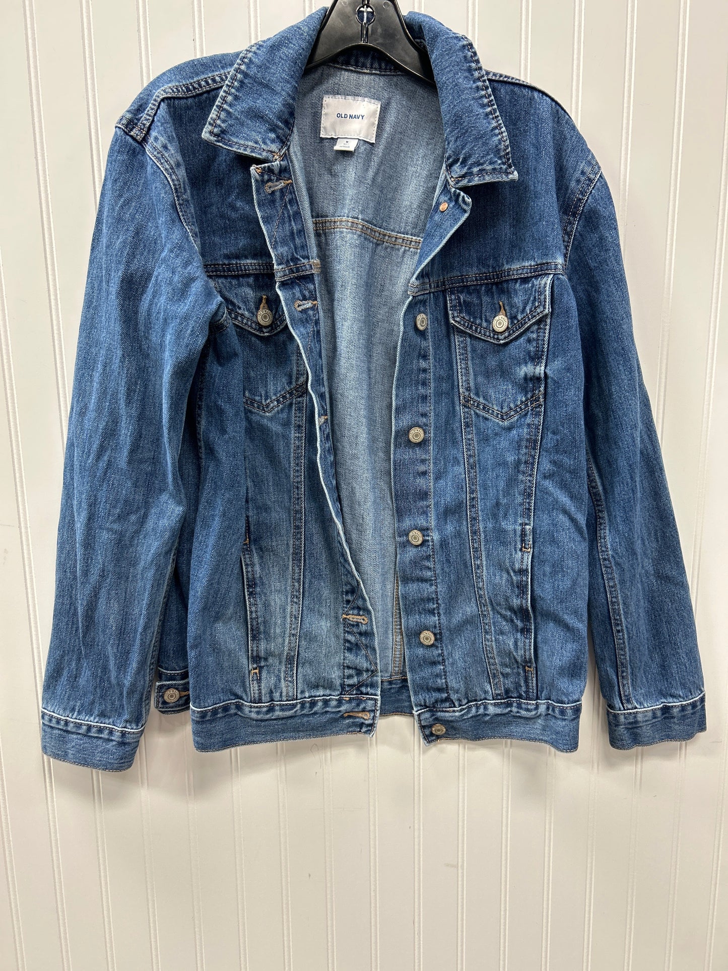 Jacket Denim By Old Navy In Blue Denim, Size:M