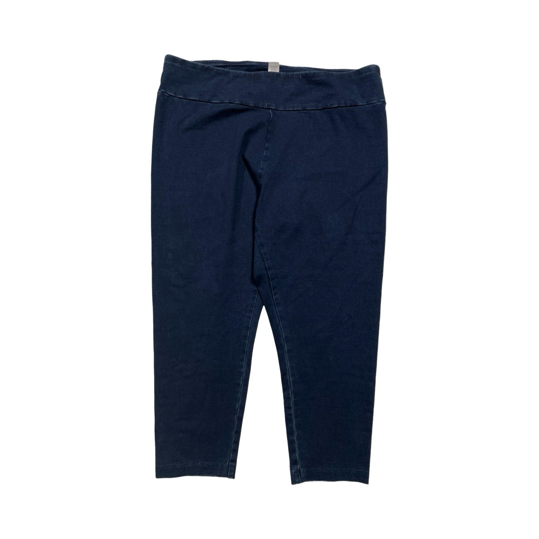 Pants Cropped By Pure Jill In Blue Denim, Size:L