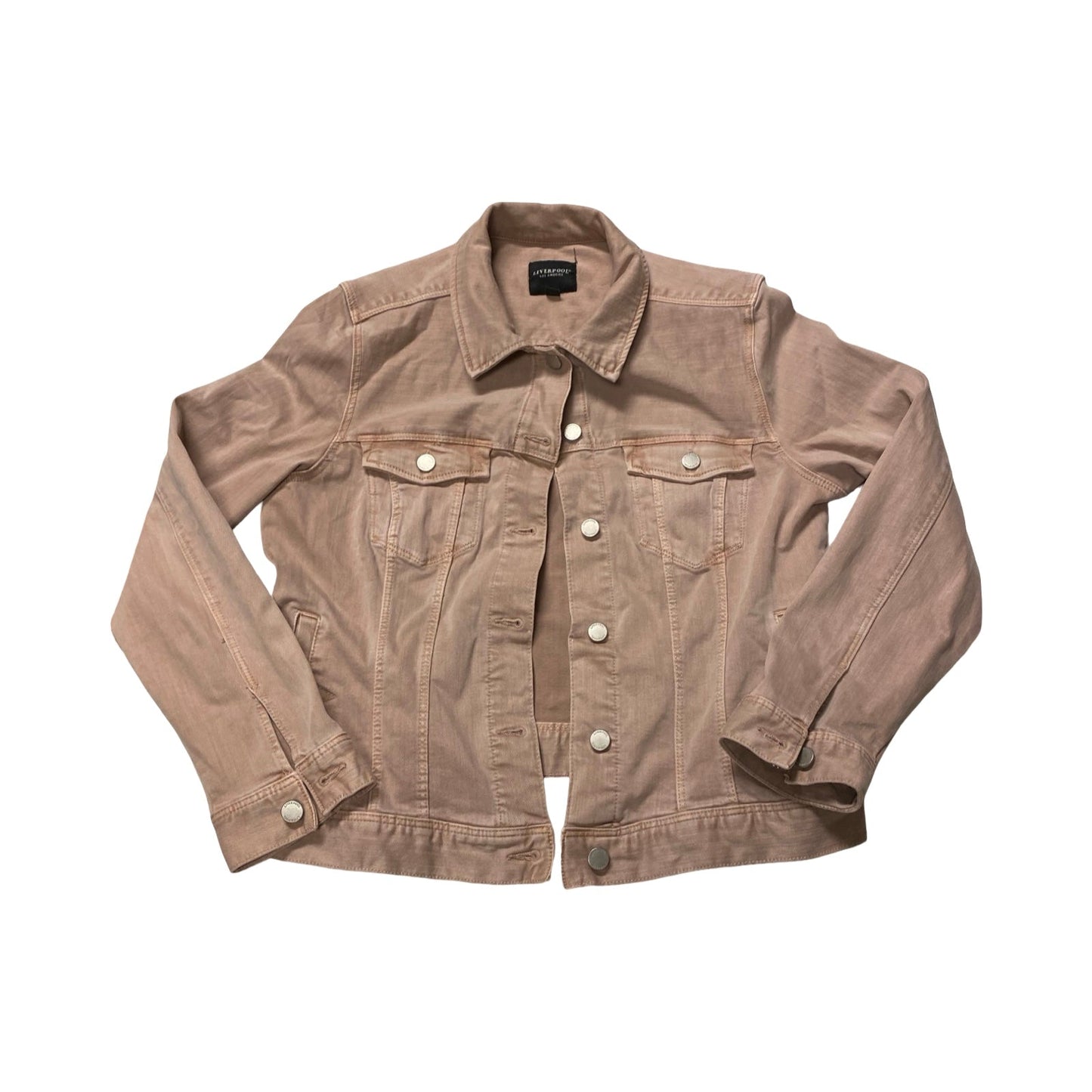 Jacket Denim By Liverpool In Pink, Size:L