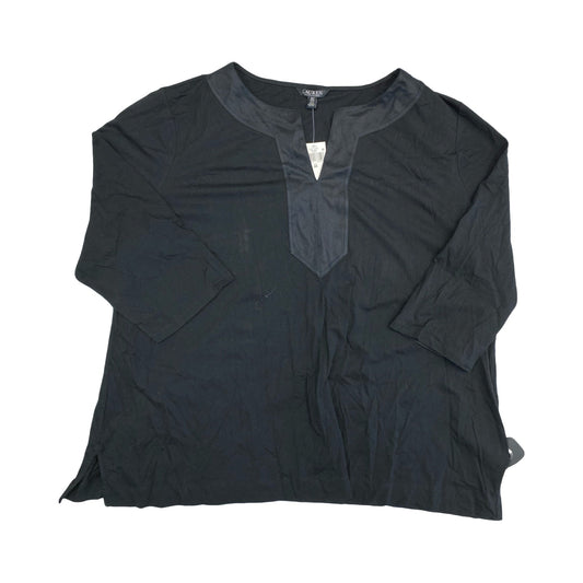 Top 3/4 Sleeve By Lauren By Ralph Lauren In Black, Size:3X