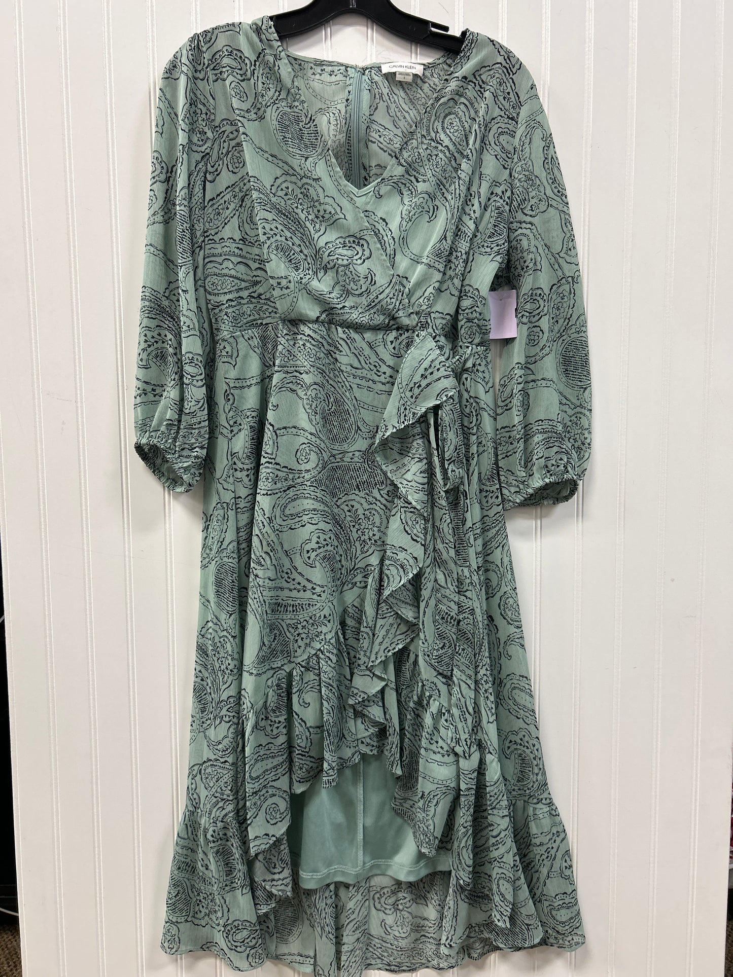 Dress Casual Maxi By Calvin Klein In Green, Size:6