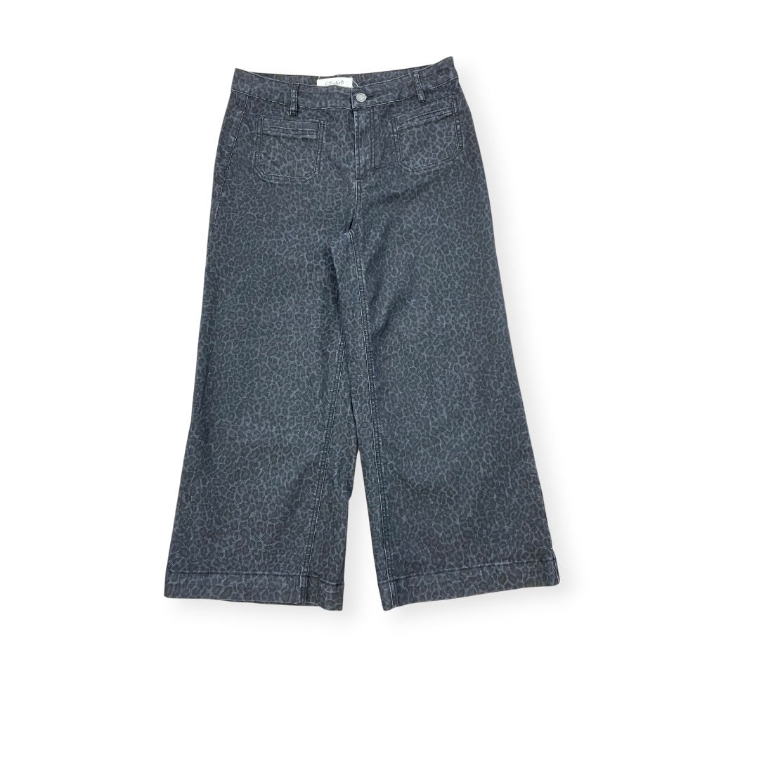 Jeans Wide Leg By Charlie B In Black Denim, Size:10