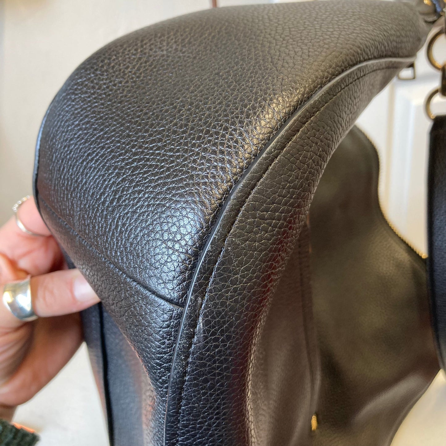 Handbag Designer By Coach In Black, Size:Large