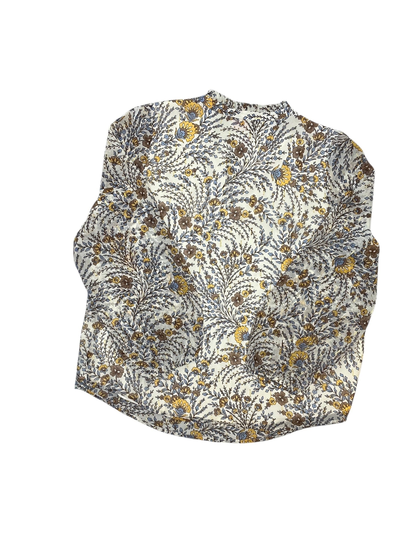 Blouse Ls By Talbots In White, Size:Xl