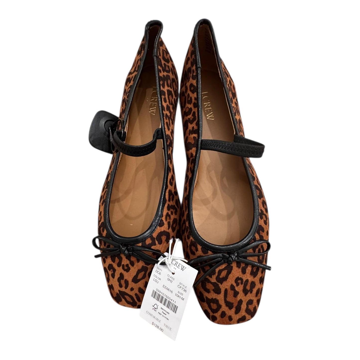 Shoes Flats By J. Crew In Animal Print, Size:10.5