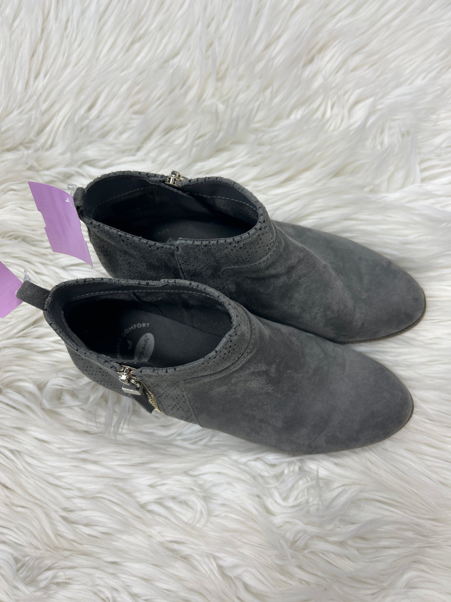 Boots Ankle Heels By Dr Scholls In Grey, Size:9