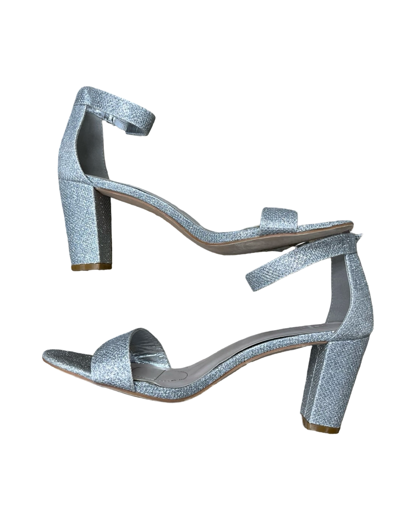 Shoes Heels Block By Clothes Mentor In Silver, Size:7