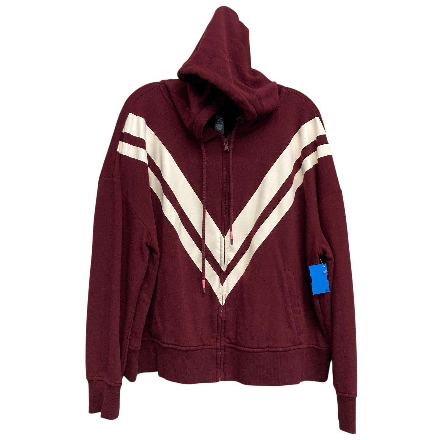 Athletic Sweatshirt Hoodie By Lou And Grey In Maroon, Size:Xl