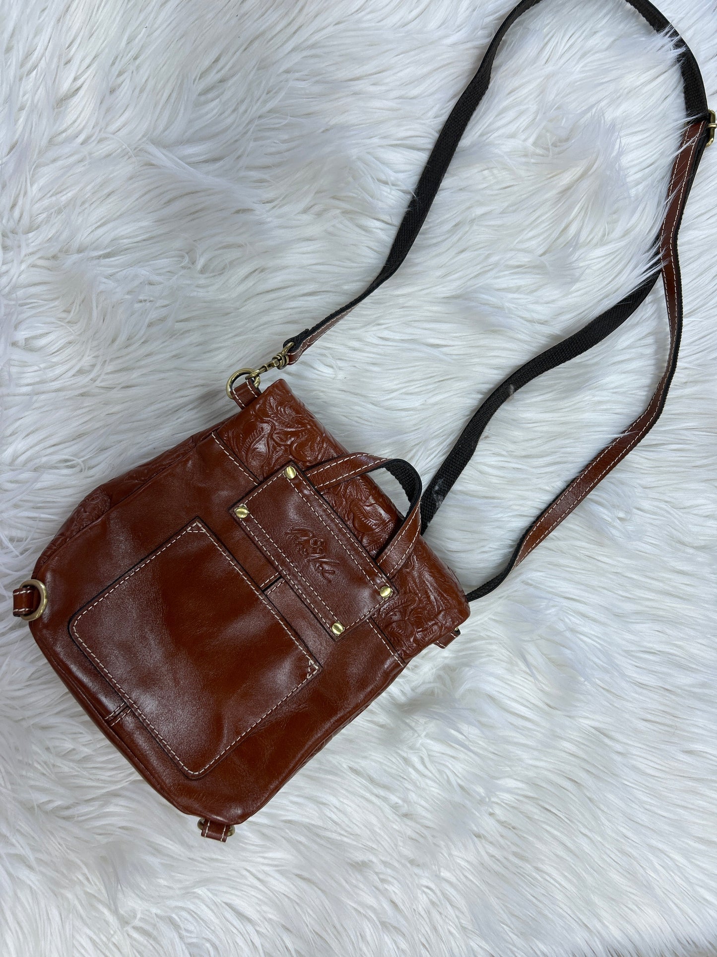 Crossbody Designer By Patricia Nash In Brown, Size:Medium