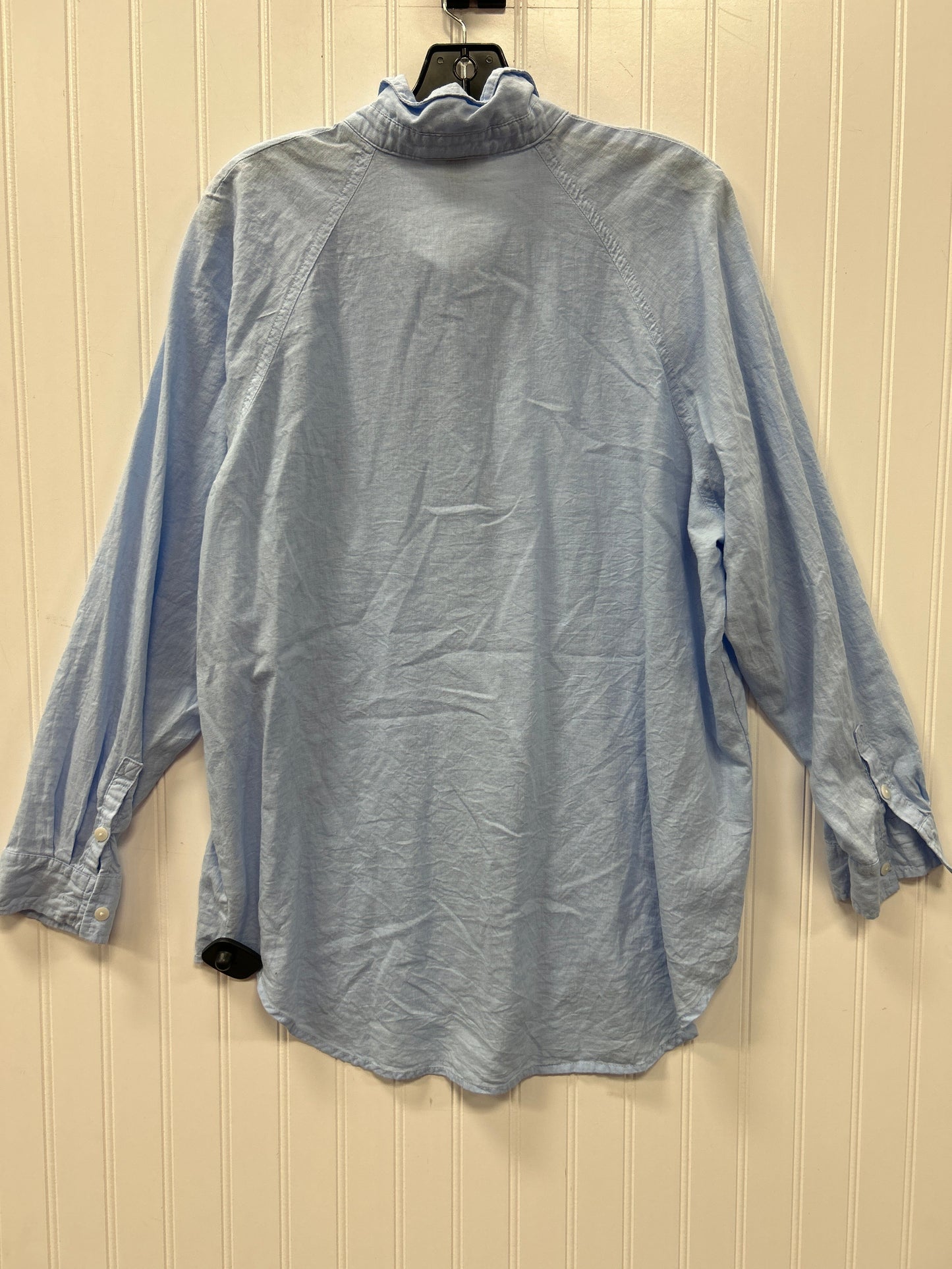 Blouse Ls By Universal Thread In Blue, Size:L