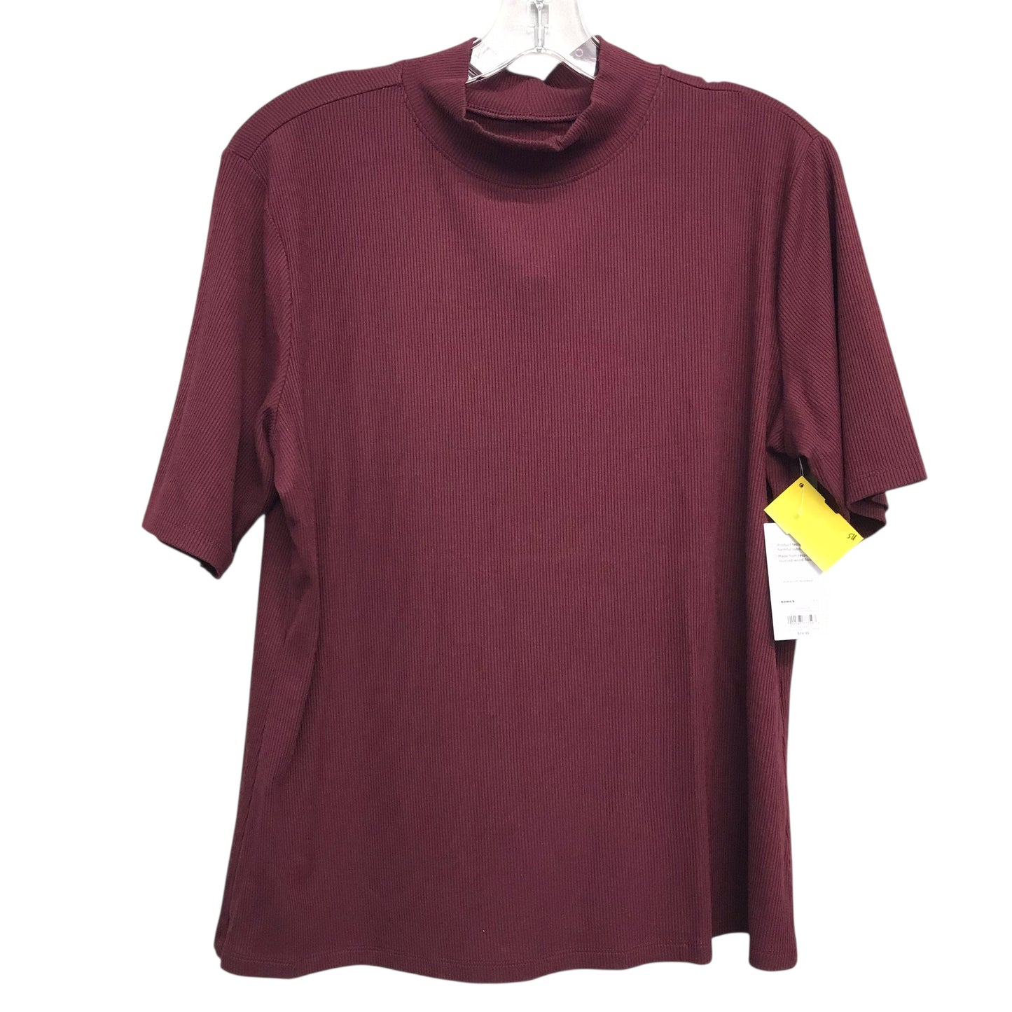 Top Ss Basic By Nine West In Maroon, Size:Xl