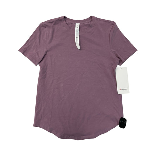 Athletic Top Ss By Lululemon In Purple, Size:2