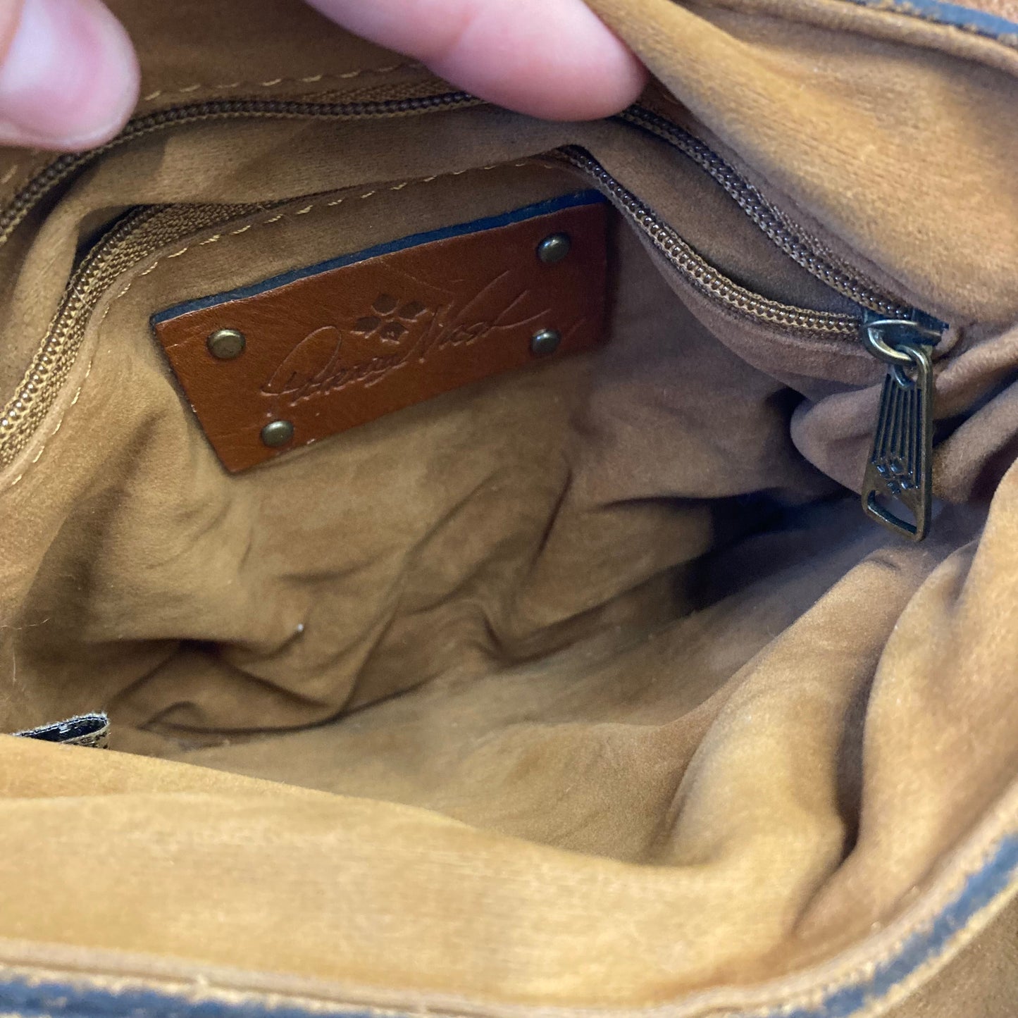 Crossbody Designer By Patricia Nash In Brown, Size:Medium